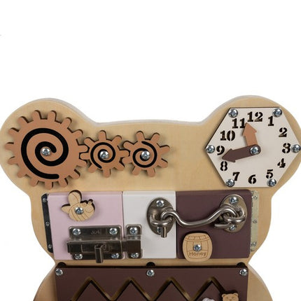 Bear Manipulation Board 14in1 – Læring og Leg for Børn