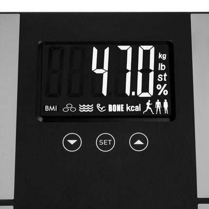 Smart Badevægt 225 kg med LCD - Præcis Kropsanalyse og BMI Mål