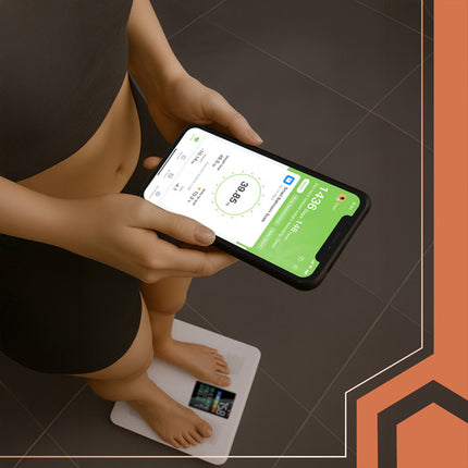 Digital vægt med kropsanalyse og app-forbindelse