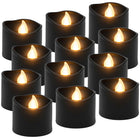 LED lysestager 12 stk. med realistisk flammeeffekt