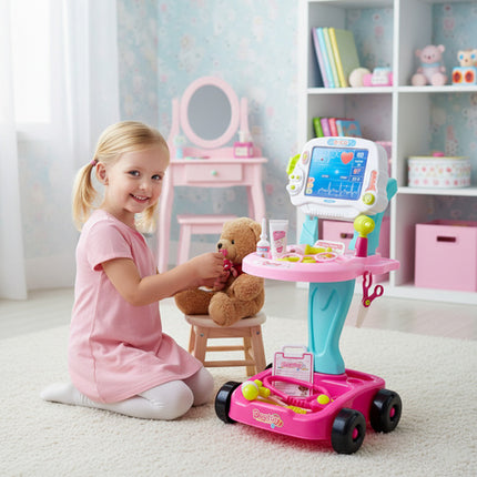 Little Doctor Sæt med Barnevogn og Tilbehør til Børn