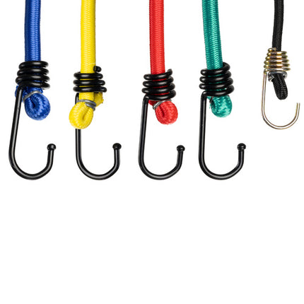 Luggage securing straps med hooks - 12 elastiske transportstropper