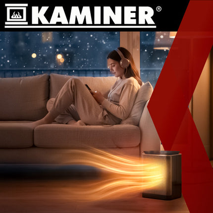 Lumni 1500W elektrisk varmeblæser med LED-display og timer
