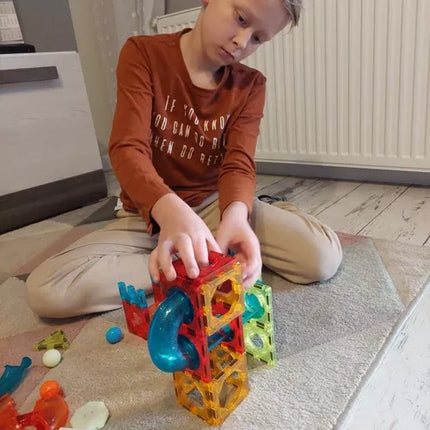 Magnetiske Byggeklodser - Kreativ Leg med Lys og Farver