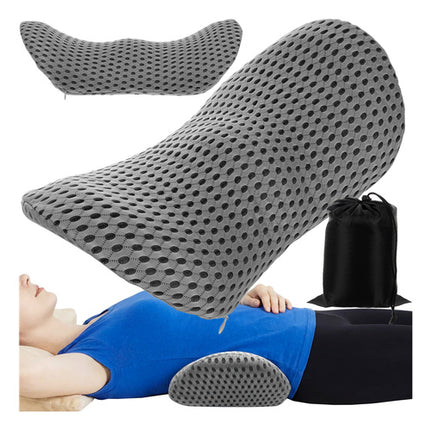 Ortopædisk lændepude i memory foam med ergonomisk W-form
