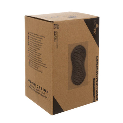 Ortopædisk lændepude i memory foam med ergonomisk W-form