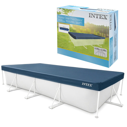 Pool afdækning til rektangulær pool 450x220 cm med afløbshuller