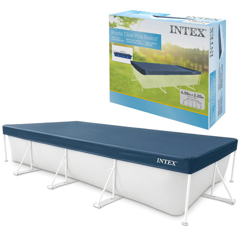 Pool afdækning til rektangulær pool 450x220 cm med afløbshuller