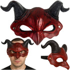 Demon Maske til Halloween med Horn - Perfekt til Kostumer