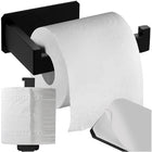 Loft Style Toiletpapirholder i Metal - Sort Vægmontering med Tape
