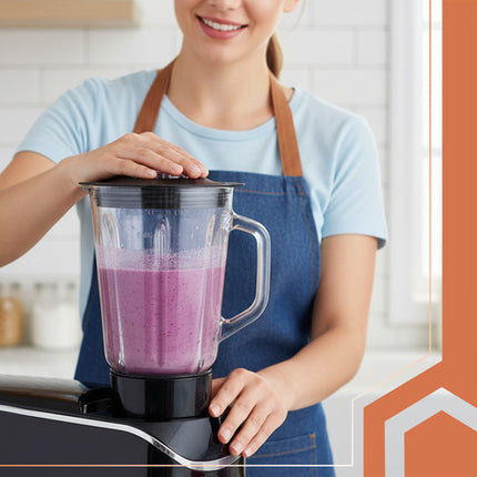 Multifunktionel køkkenmaskine med opvarmet skål og blender