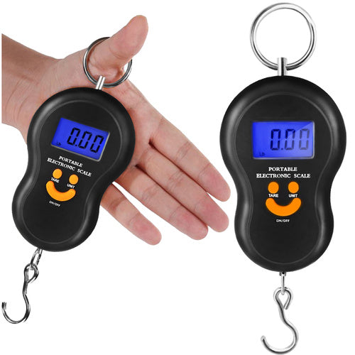Praktisk hook scale til vejning op til 50 kg med LCD-display