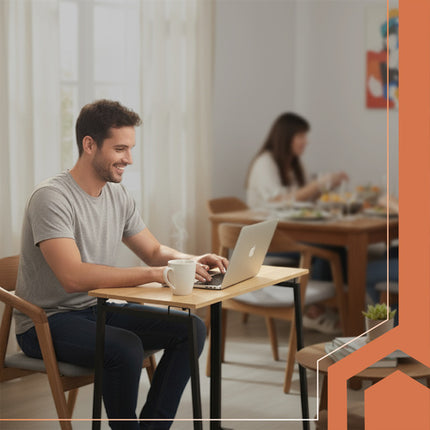 Foldbart skrivebord i moderne design til små rum