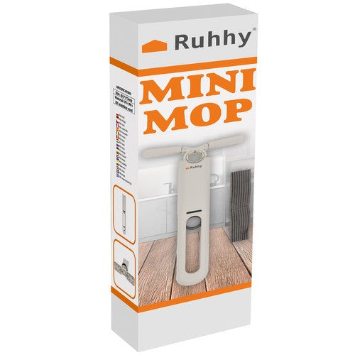 Compact Mini Mop med 2 Vedhæftninger – Stribefri Vinduesrengøring