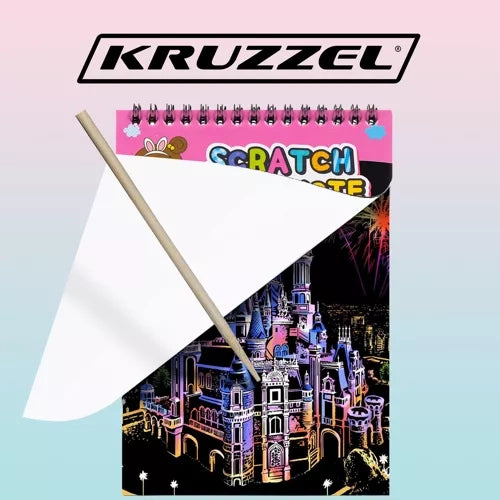 Scratch Notebook med Træ Stylus – Kreativ Underholdning til Børn