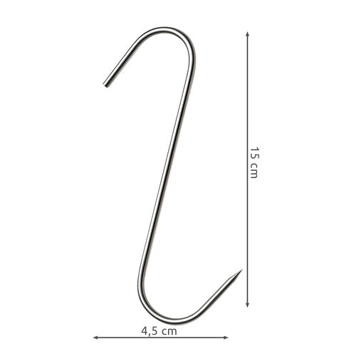 Smoking hooks i rustfrit stål - sæt med 15 stk.