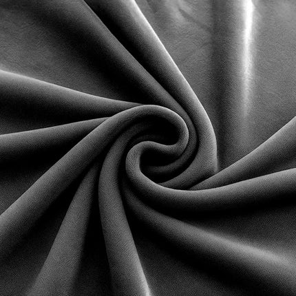 Elegant sofa cover i mørkegrå velour til hjørnesofaer