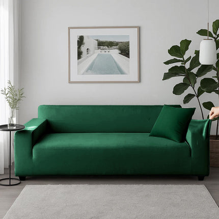 Elegant sofa cover i fløjl til hjørnesofa 190-230 cm