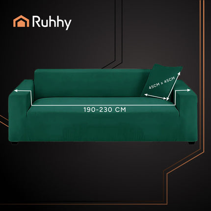 Elegant sofa cover i fløjl til hjørnesofa 190-230 cm