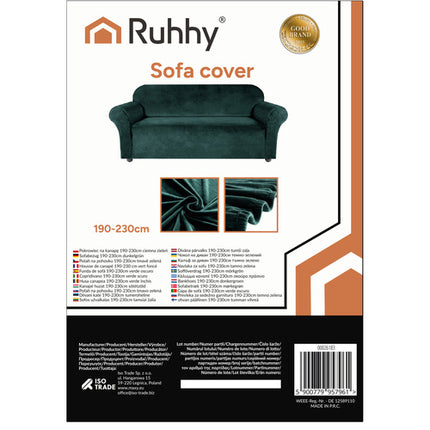 Elegant sofa cover i fløjl til hjørnesofa 190-230 cm
