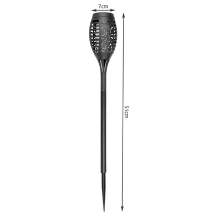 Solcelle Lampe med Flamme Effekt – 4 stk. LED Havebelysning