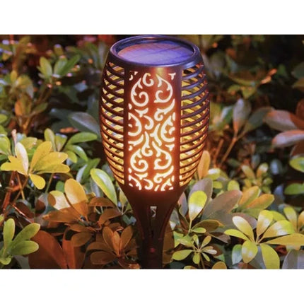 Solcelle Lampe med Flamme Effekt – 4 stk. LED Havebelysning