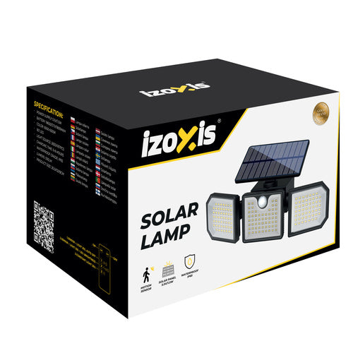 Solar havelampe med 167 LED, bevægelsessensor og fjernbetjening