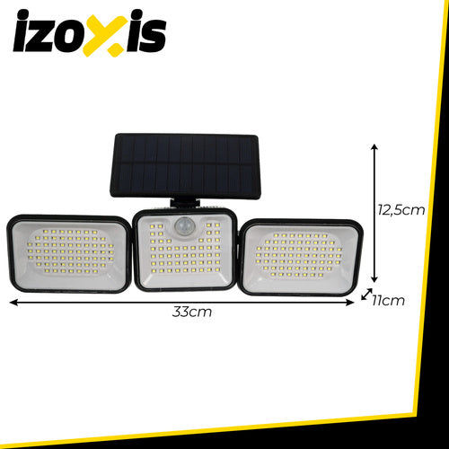 Solcellelampe til have 180 LED med bevægelsessensor – 550 lumen, IP65, 3 lysindstillinger, 8-10 timer