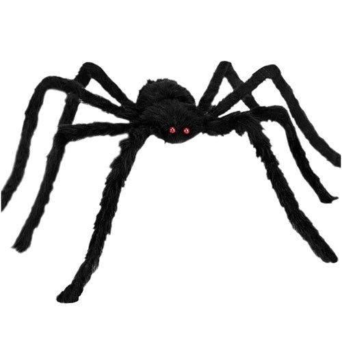 Stor kunstig edderkop til Halloween dekoration - 50 cm