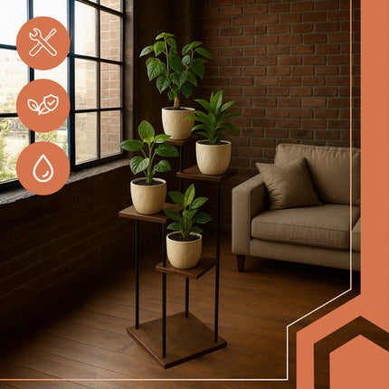 Stående plantebord i loftstil med 5 niveauer