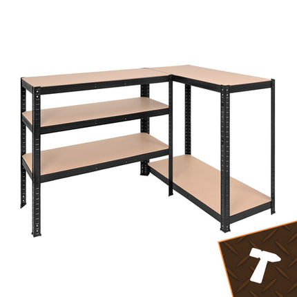 Metal hyldereol 5 hylder 180x90x40cm - max 1000kg kapacitet
