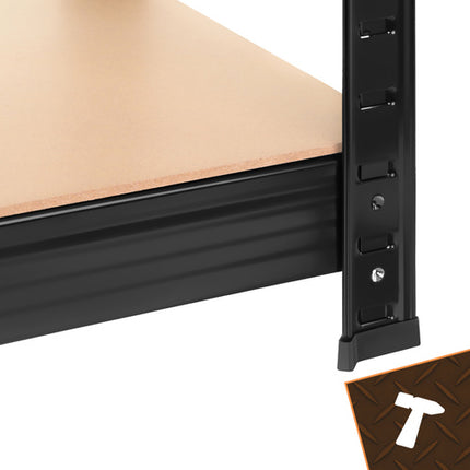 Metalreol med 5 hylder - 220x100x45cm bærer op til 1000kg
