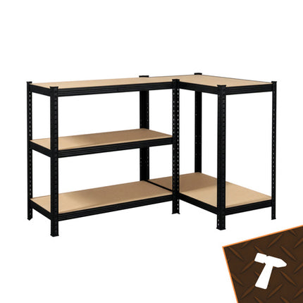 Metalreol med 5 hylder - 220x100x45cm bærer op til 1000kg
