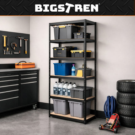 Metalreol med 5 hylder - 220x100x45cm bærer op til 1000kg