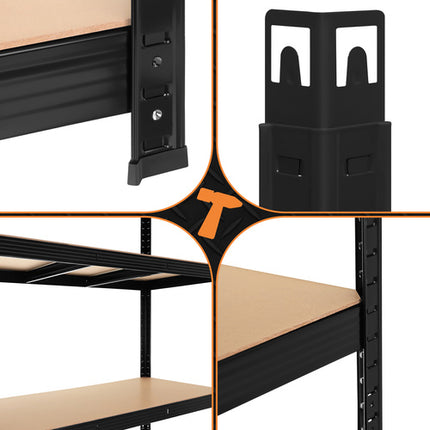Metalreol med 5 hylder - 220x100x45cm bærer op til 1000kg