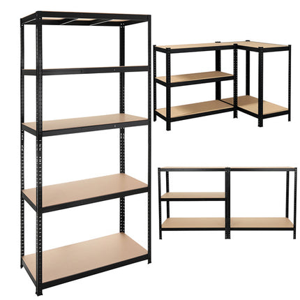 Metalreol med 5 hylder - 220x100x45cm bærer op til 1000kg