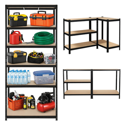 Metalreol med 5 hylder - 220x100x45cm bærer op til 1000kg