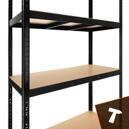 Metalreol med 5 hylder - 220x100x45cm bærer op til 1000kg