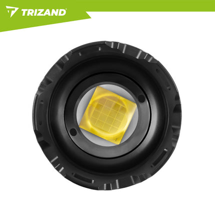 Taktisk LED lommelygte 1500 lumen med zoom og powerbank funktion