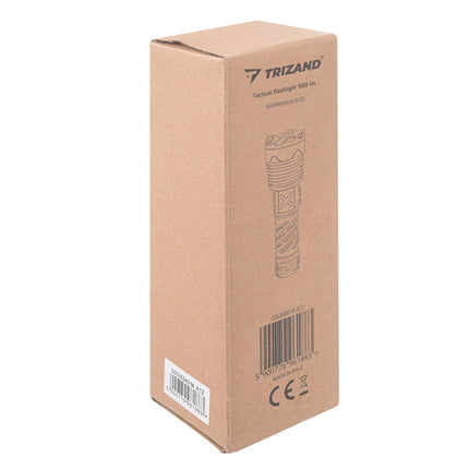 Taktisk LED lommelygte 1500 lumen med zoom og powerbank funktion