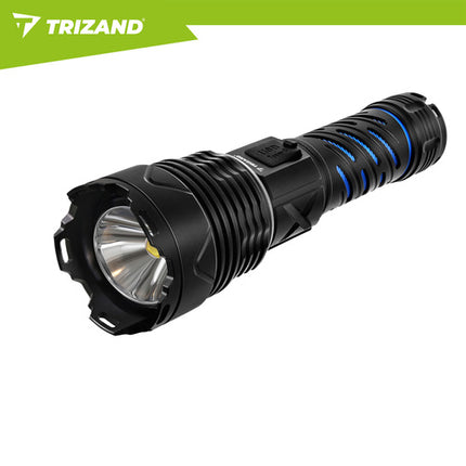 Taktisk LED lommelygte 1500 lumen med zoom og powerbank funktion