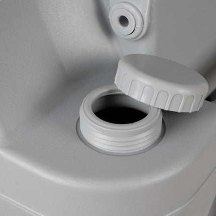 Bærbart campingtoilet med 20L affaldstank og 12L vandtank