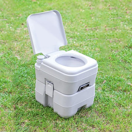Bærbart campingtoilet med 20L affaldstank og 12L vandtank