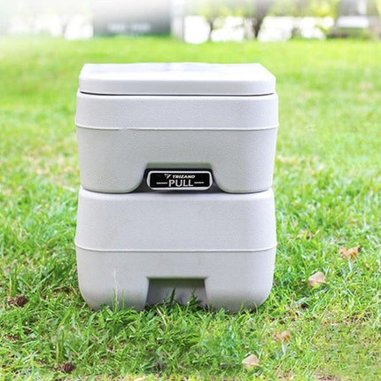 Bærbart campingtoilet med 20L affaldstank og 12L vandtank