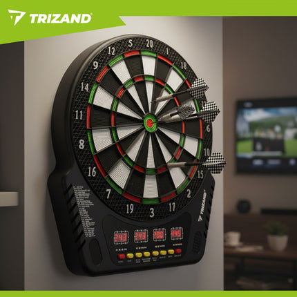 Elektronisk dartskive med LED-display og 27 spil