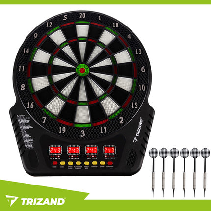 Elektronisk dartskive med LED-display og 27 spil