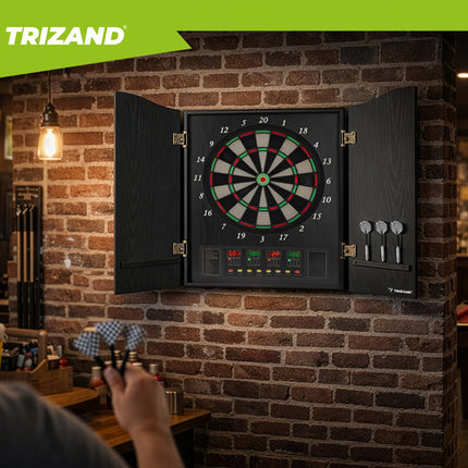 Elektronisk dartskive med 27 spil og automatisk scoring