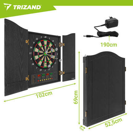 Elektronisk dartskive med 27 spil og automatisk scoring