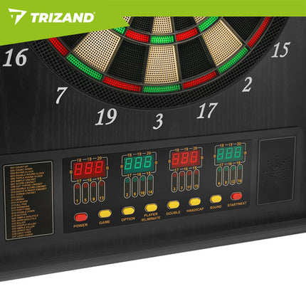 Elektronisk dartskive med 27 spil og automatisk scoring