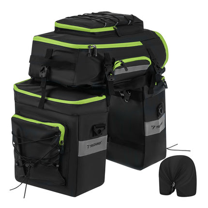 65L vandtæt cykelbagage 3-i-1 med sidetasker og rygsæk